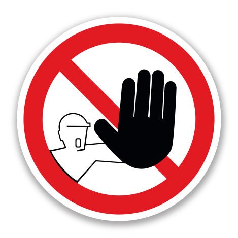 Πινακίδα Απαγόρευσης Απαγορεύεται η Είσοδος στους Μη Έχοντες Εργασία A06 - Horosimansi