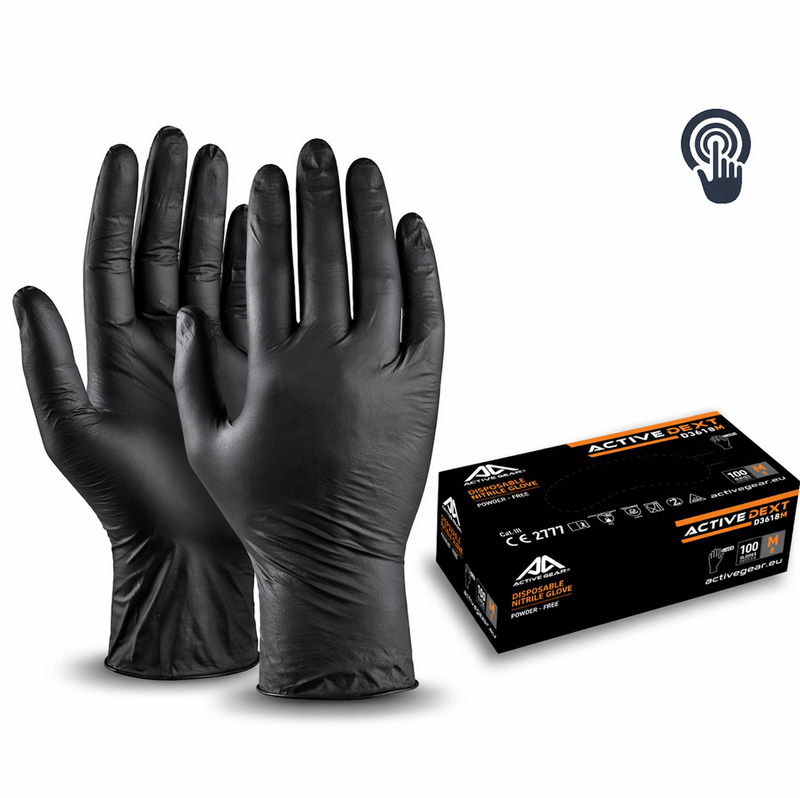 Disposable nitrile gloves. Box of 100 pieces. D3620