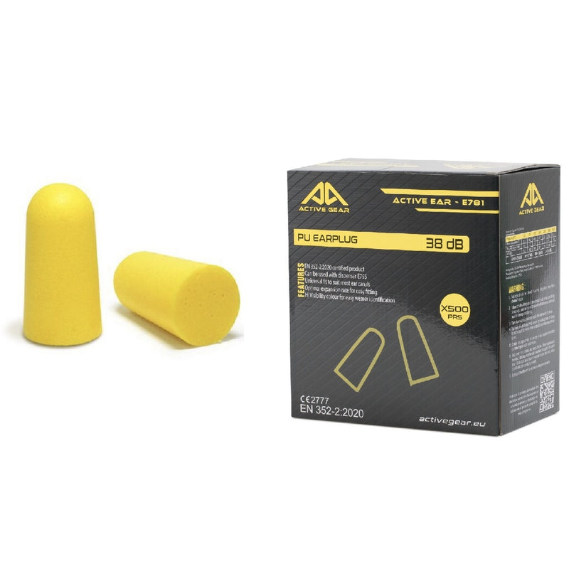 Active Gear E781 Ωτοασπίδες σφουγγαράκια 500 ζευγαριών
