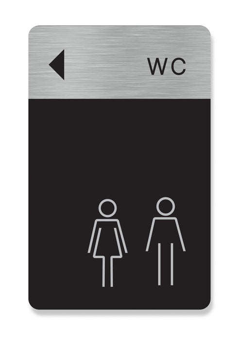 Πινακίδα Ξενοδοχείου WC Ανδρών Γυναικών Αριστερά HTA106