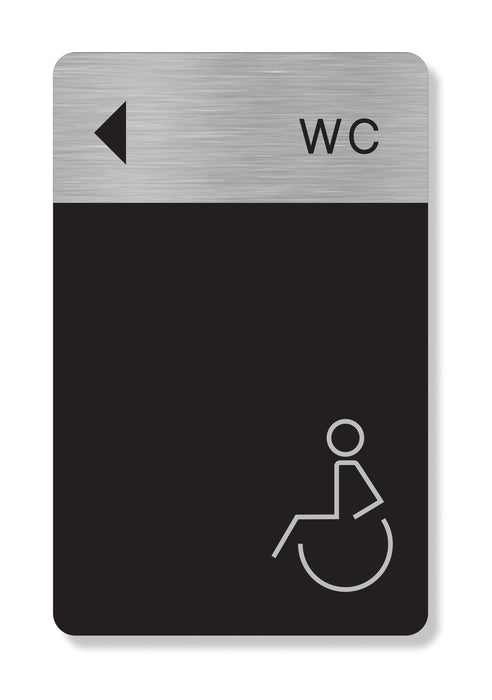 Handicapped WC Hotel Sign Left HTA71