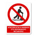 Απαγορεύεται η ανάβαση στο περονοφόρο μεταφοράς - Σήμα ασφαλείας με πρόσθετο τίτλο - A22 - Horosimansi