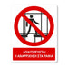 Απαγορεύεται η αναρρίχηση στα ράφια - Σήμα ασφαλείας με πρόσθετο τίτλο - A41 - Horosimansi