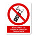 Απαγορεύεται η χρήση κινητών τηλεφώνων - Σήμα ασφαλείας με πρόσθετο τίτλο - A13 - Horosimansi