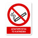 Απαγορεύεται το κάπνισμα - Σήμα ασφαλείας με πρόσθετο τίτλο - A01 - Horosimansi