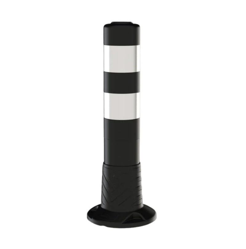 ECO LIGHT Κολωνάκι σήμανσης ανακλαστικό 50 cm μαύρο - Horosimansi