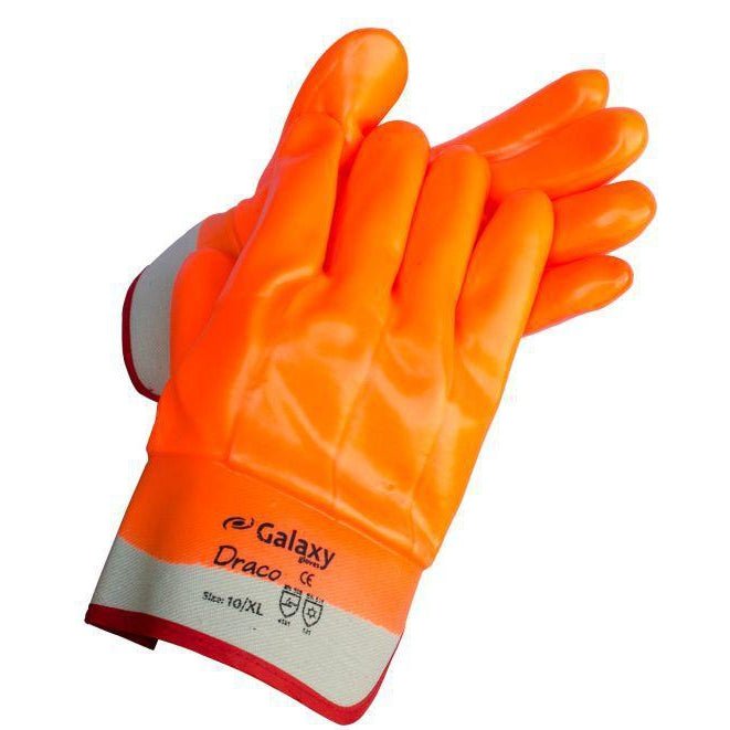 Γάντια για πετρέλαια από PVC Φωσφορούχα Πορτοκαλί