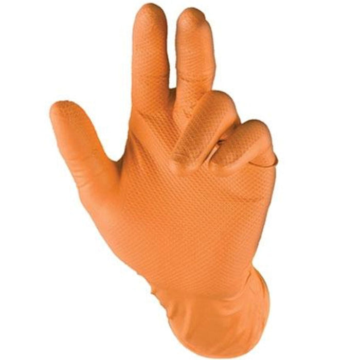Γάντια Νιτριλίου μιας χρήσης πορτοκαλί. Gripster Skins.