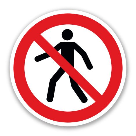 Πινακίδα Απαγόρευσης Απαγορεύεται η Διέλευση Πεζών A03 - Horosimansi