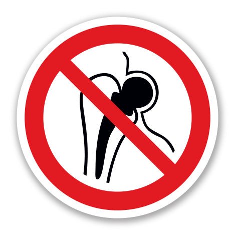 Πινακίδα Απαγόρευσης Απαγορεύεται η Είσοδος σε Άτομα με Μεταλλικά Εμφυτεύματα A43 - Horosimansi