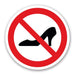 Πινακίδα Απαγόρευσης Απαγορεύεται στο Χώρο η Χρήση Υποδημάτων με Τακούνι A36 - Horosimansi