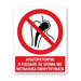 Πινακίδα Απαγόρευσης με Τίτλο Απαγορεύεται η Είσοδος σε Άτομα με Μεταλλικά Εμφυτεύματα A43 - Horosimansi