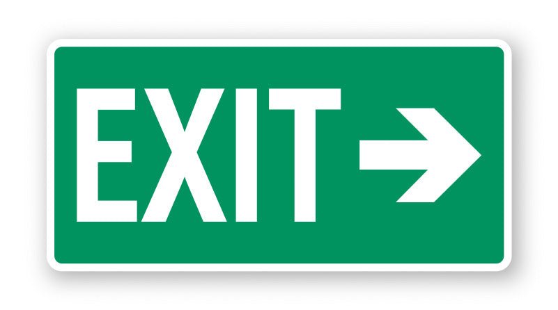 Πινακίδα Διάσωσης | Exit Δεξιά Ε12