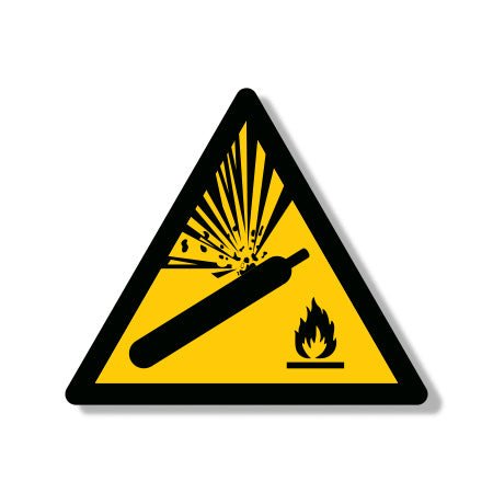 Πινακίδα Προειδοποίησης Προσοχή Φιάλες υπό Πίεση Ρ46 - Horosimansi