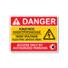 Πινακίδα Ρέυματος - Danger Κίνδυνος Ηλεκτροπληξίας V34 - Horosimansi
