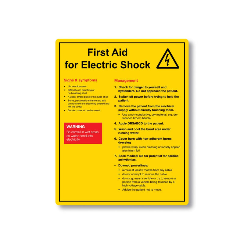 Πινακίδα Ρεύματος - First Aid for Electric Shock V27 - Horosimansi