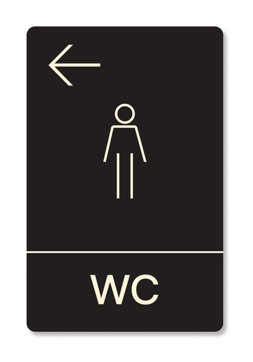 Πινακίδα Ξενοδοχείου WC Ανδρών Αριστερά HTA30 - Horosimansi