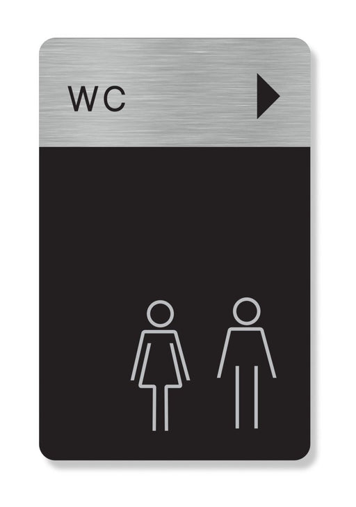 Πινακίδα Ξενοδοχείου WC Ανδρών Γυναικών Δεξιά HTA78 - Horosimansi