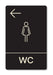 Πινακίδα Ξενοδοχείου WC Γυναικών Αριστερά HTA27 - Horosimansi