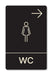 Πινακίδα Ξενοδοχείου WC Γυναικών Δεξιά HTA25 - Horosimansi
