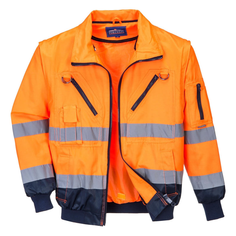 Portwest PJ50 3-in-1 Reflective/Fluorescent Light Waterproof Jacket 